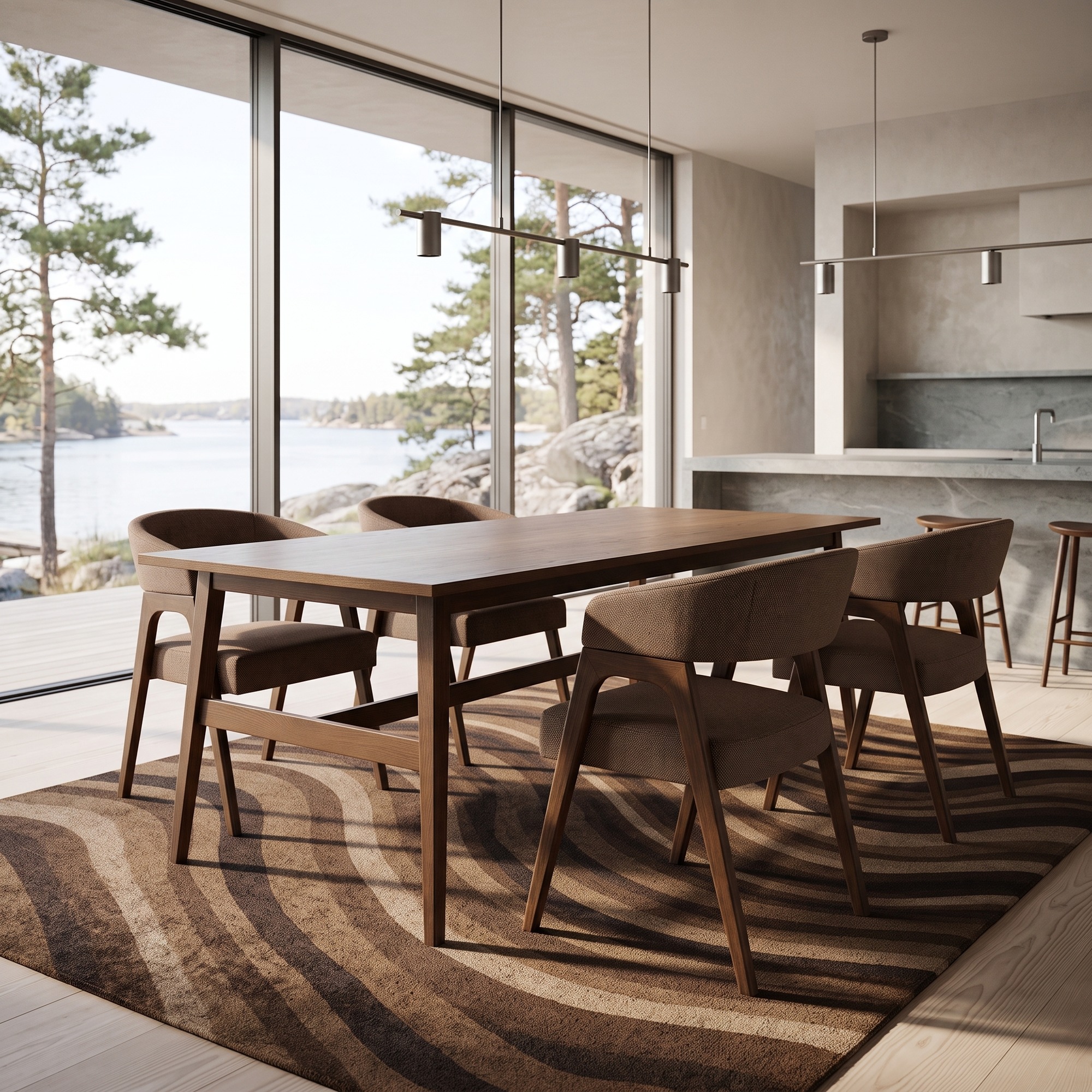 Chaise 'Alba' - Noyer/Marron