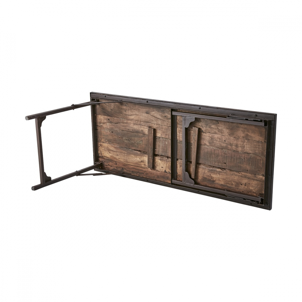 Table pliante 'Treasure' 150x62cm - Bois recyclé