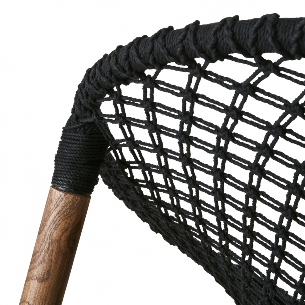 Canapé 'Elof' - Macramé/noir