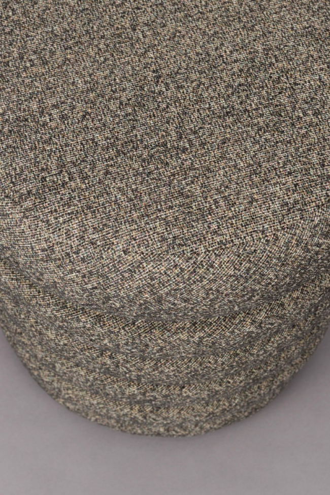 Pouf 'Fern' - Brun/Noir