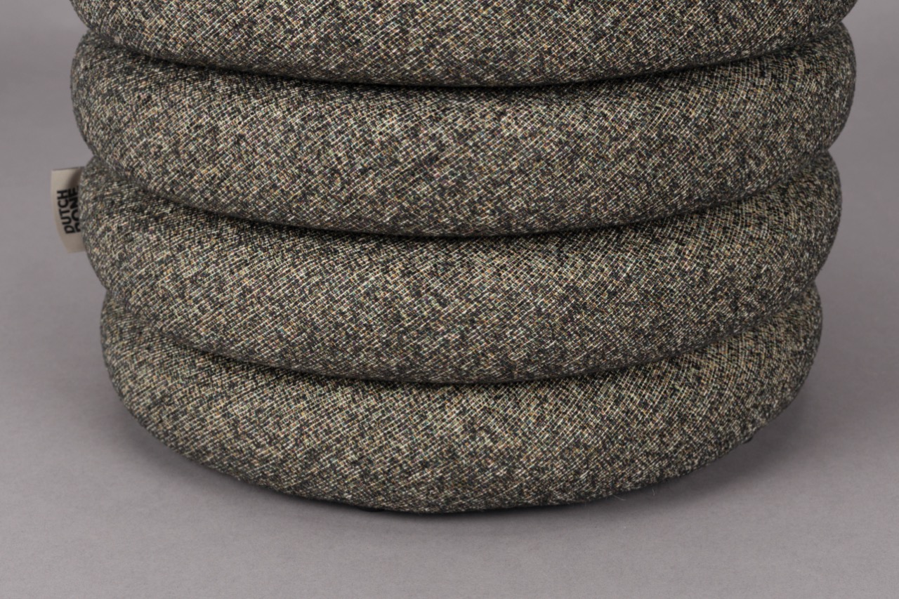 Pouf 'Fern' - Brun/Noir