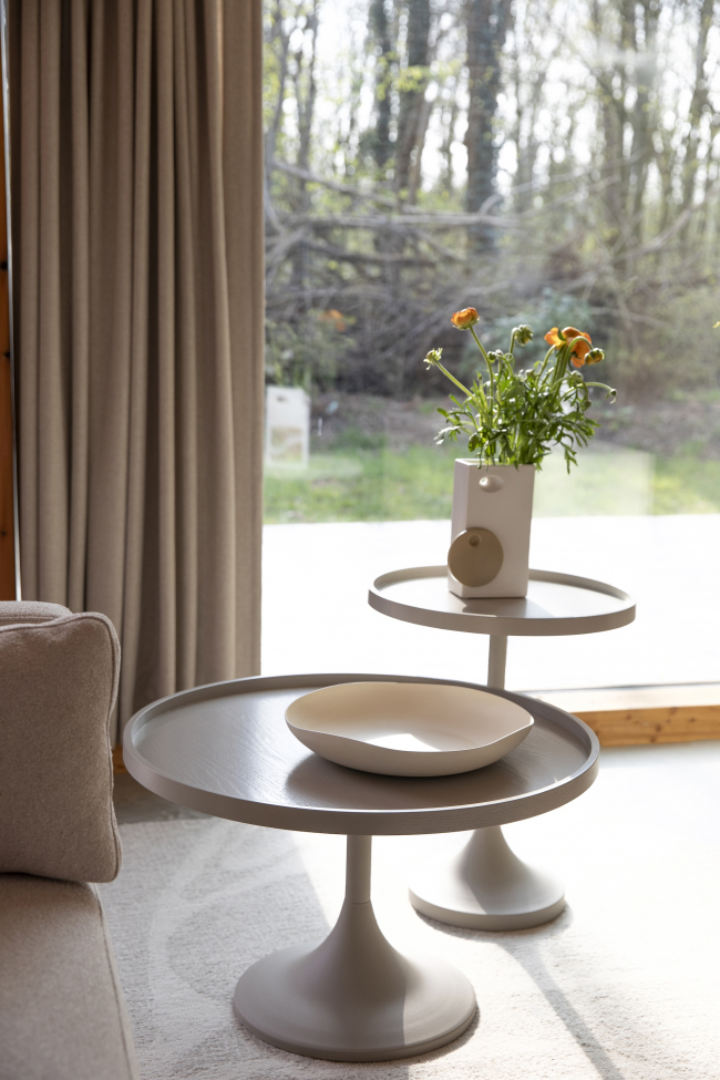 Table d'appoint 'Jason' Ø46 cm - Beige