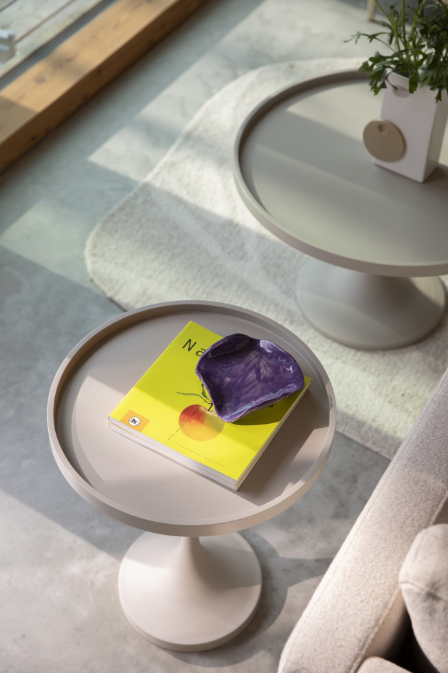 Table basse 'Jason' Ø69 cm - Beige