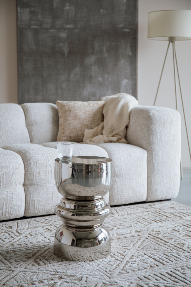 Table d'appoint 'Kinga' - Argent