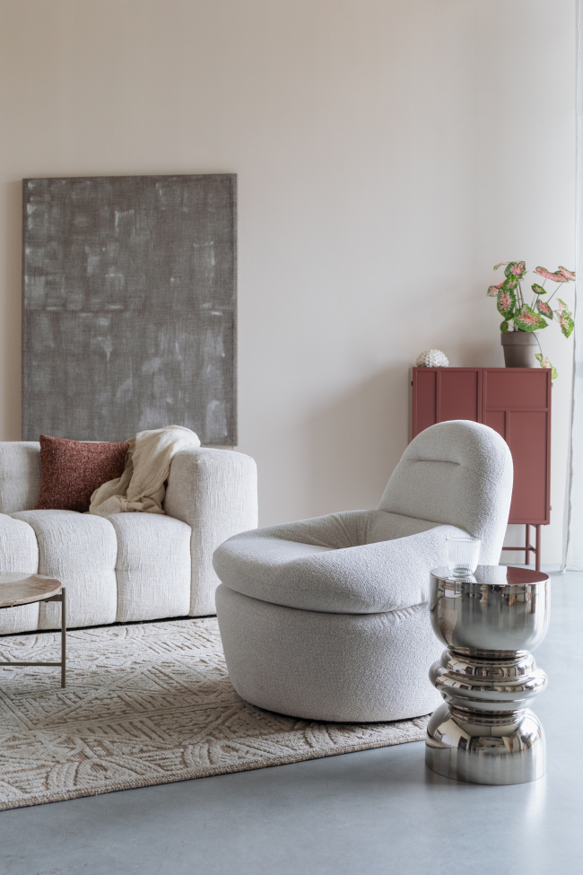 Fauteuil 'Velvoro' - Beige clair