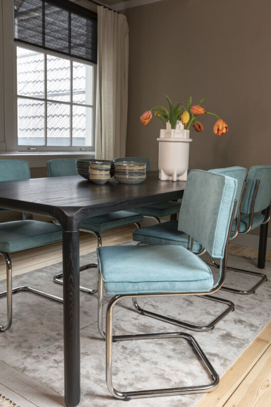 Chaise 'Ridge Rib' - Turquoise