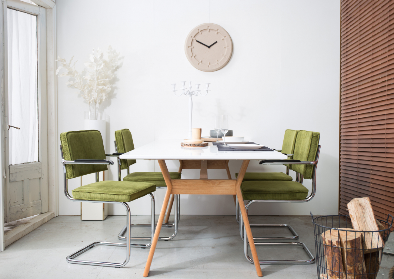 Chaise 'Ridge Rib' - Orange