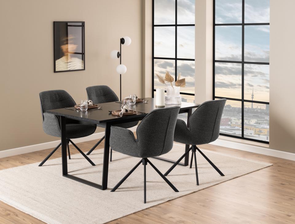 Chaise 'Bjuv' - Noir mat