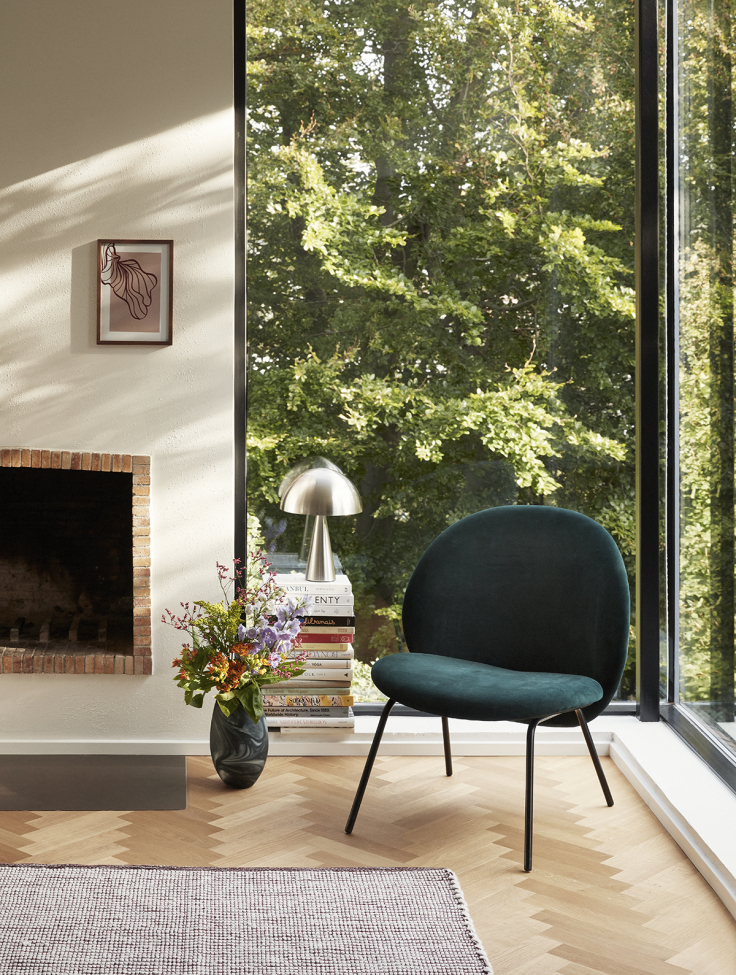 Fauteuil 'Gather' - Vert/Velours