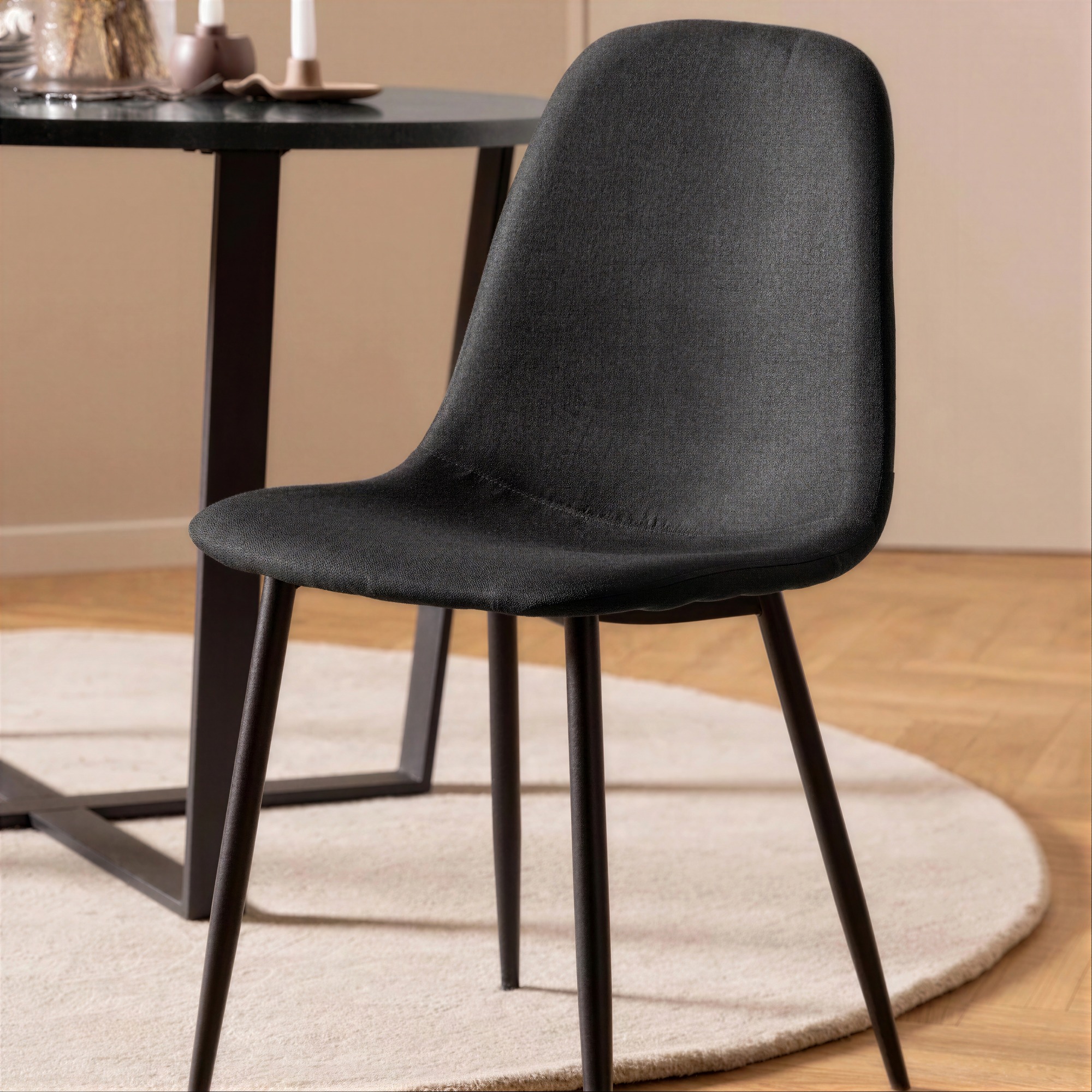 Chaise 'Gal' - Gris/Noir