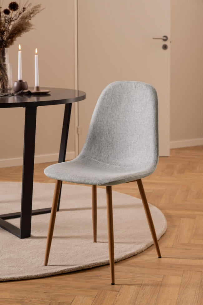 Chaise 'Gal' - Gris/Naturel