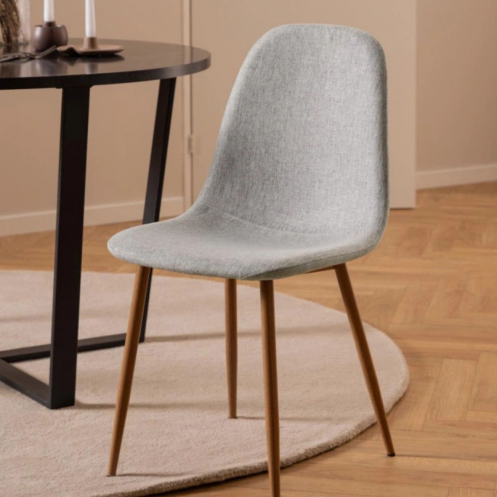 Chaise 'Gal' - Gris/Naturel