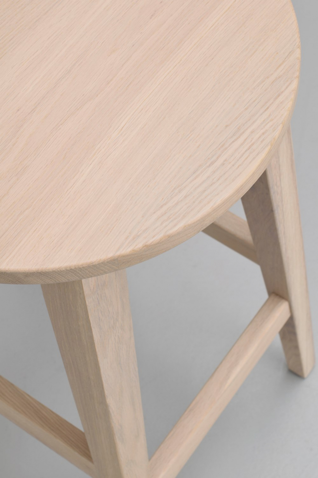Tabouret de bar 'Austin' - Nature/Blanc