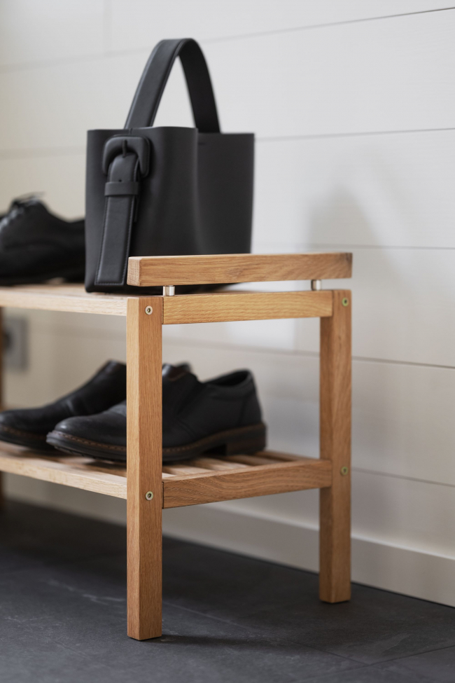 Rangement à chaussures 'Confetti' 80cm - Chêne