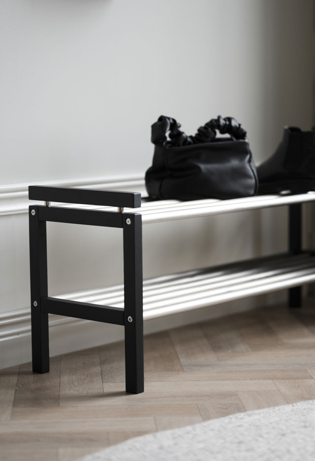 Support à chaussures 'Confetti' 100cm - Métal/ Noir