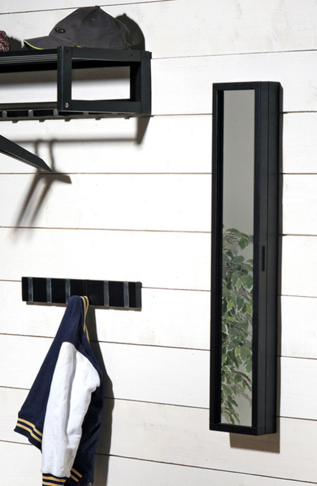 Barre à crochets 'Confetti' 50cm - Noir