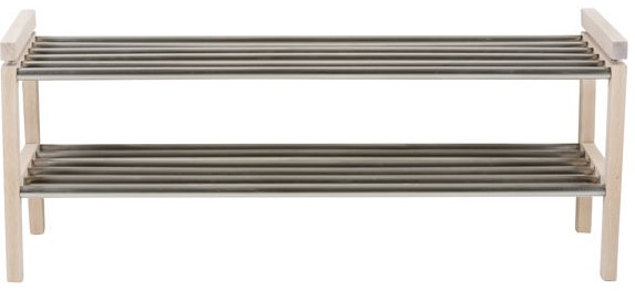 Rangement à chaussures 'Confetti' 100cm - Métal/Pigmenté blanc