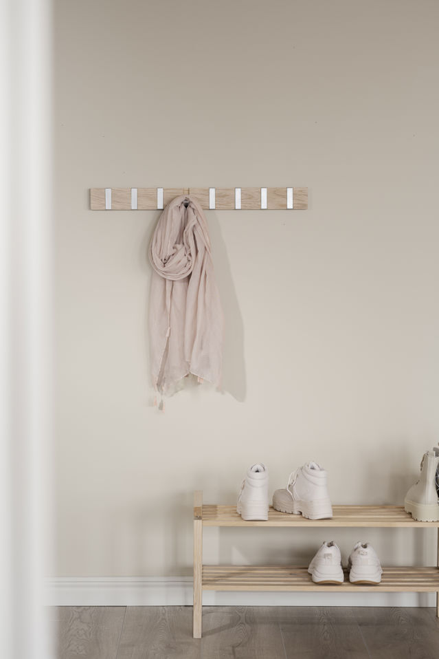 Barre à crochets 'Confetti' 70cm - Pigmenté blanc