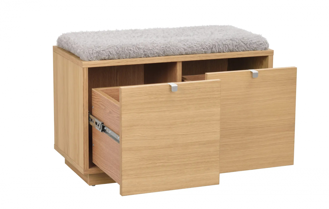 Banc 'Confetti' 70cm - Chêne/Gris clair