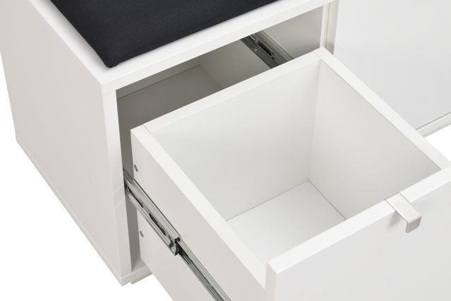 Banc 'Confetti' 70cm - Blanc/Noir