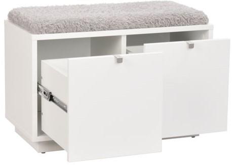 Banc 'Confetti' 70cm - Blanc/Gris clair