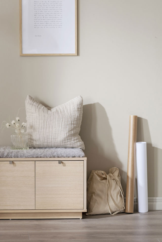 Banc 'Confetti' 70cm - Pigmenté blanc/Gris clair