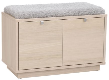 Banc 'Confetti' 70cm - Pigmenté blanc/Gris clair