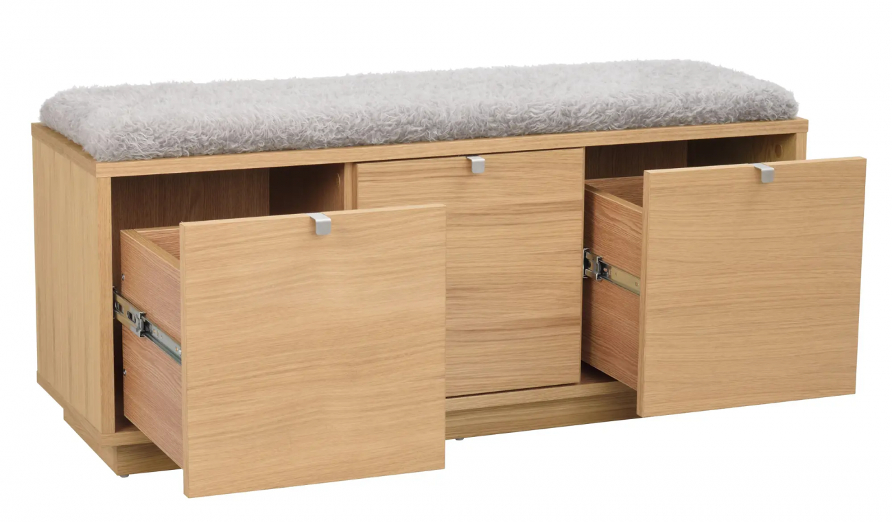 Banc 'Confetti' 106cm - Chêne/Gris clair