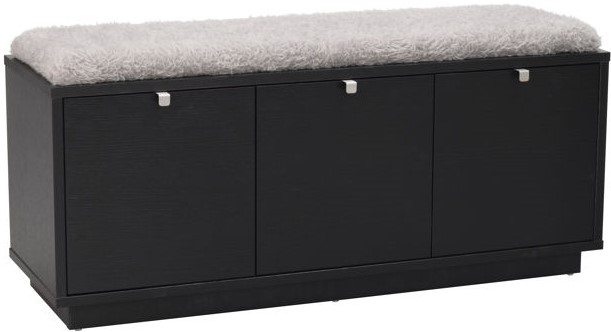 Banc 'Confetti' 106cm - Noir/Gris clair