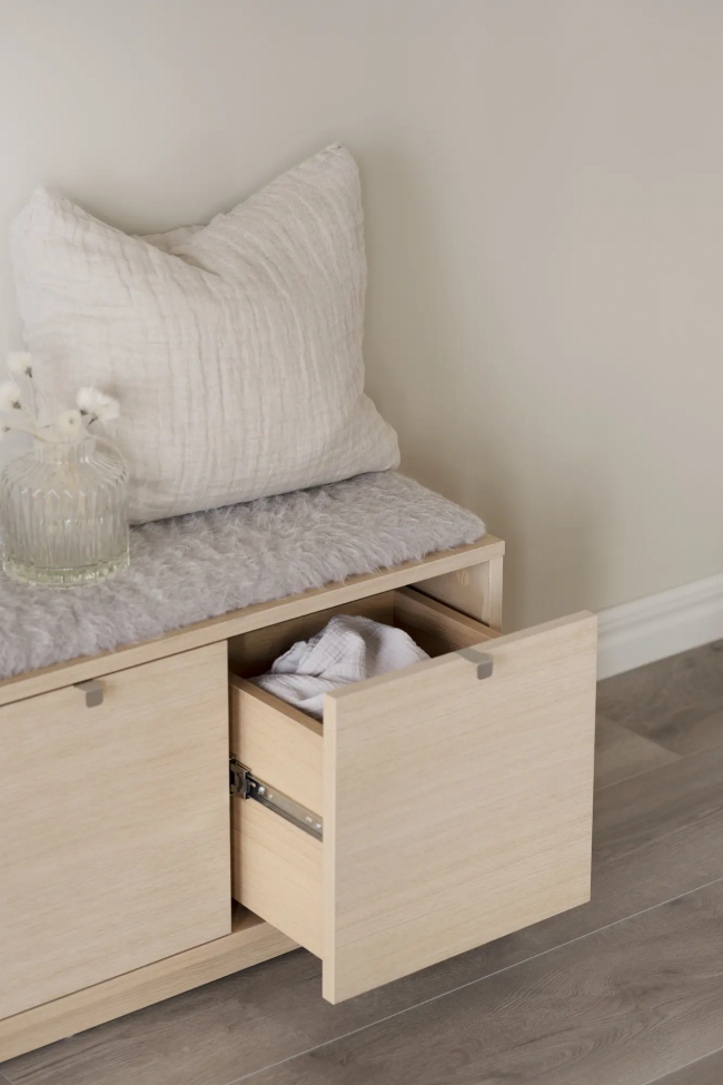 Banc 'Confetti' 106cm - Pigmenté blanc