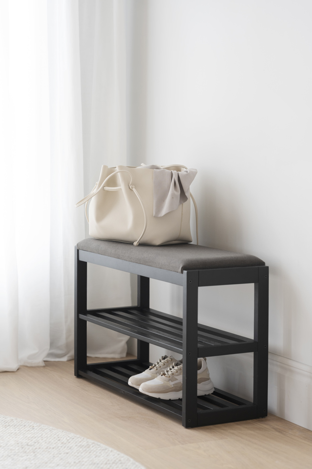 Range-chaussures 'Confetti' - Noir/Gris