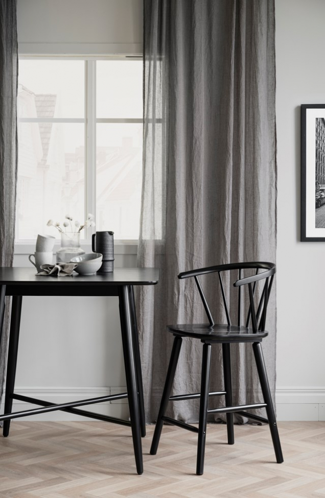 Tabouret 'Carmen' - Noir