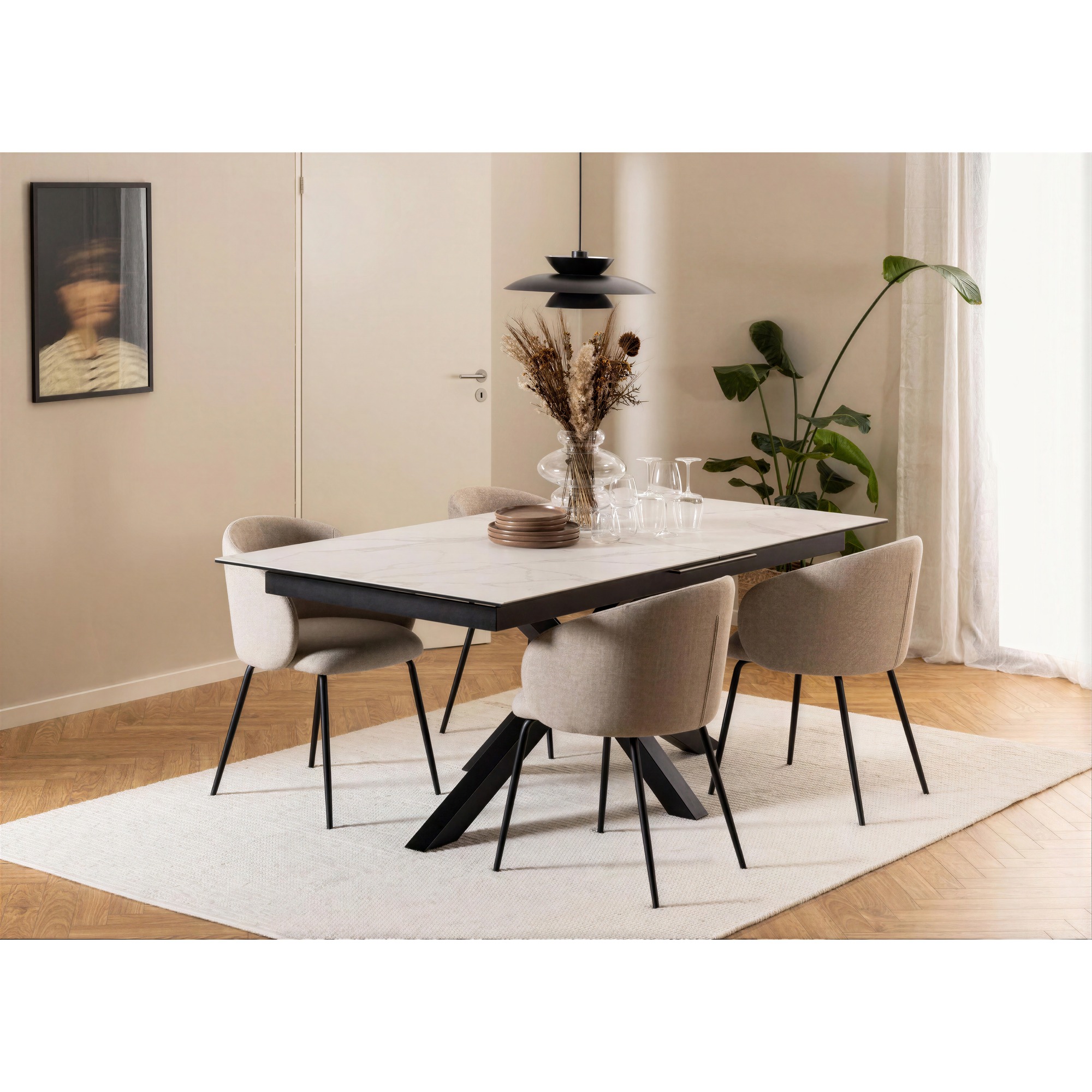 Chaise 'Leksand' - Beige