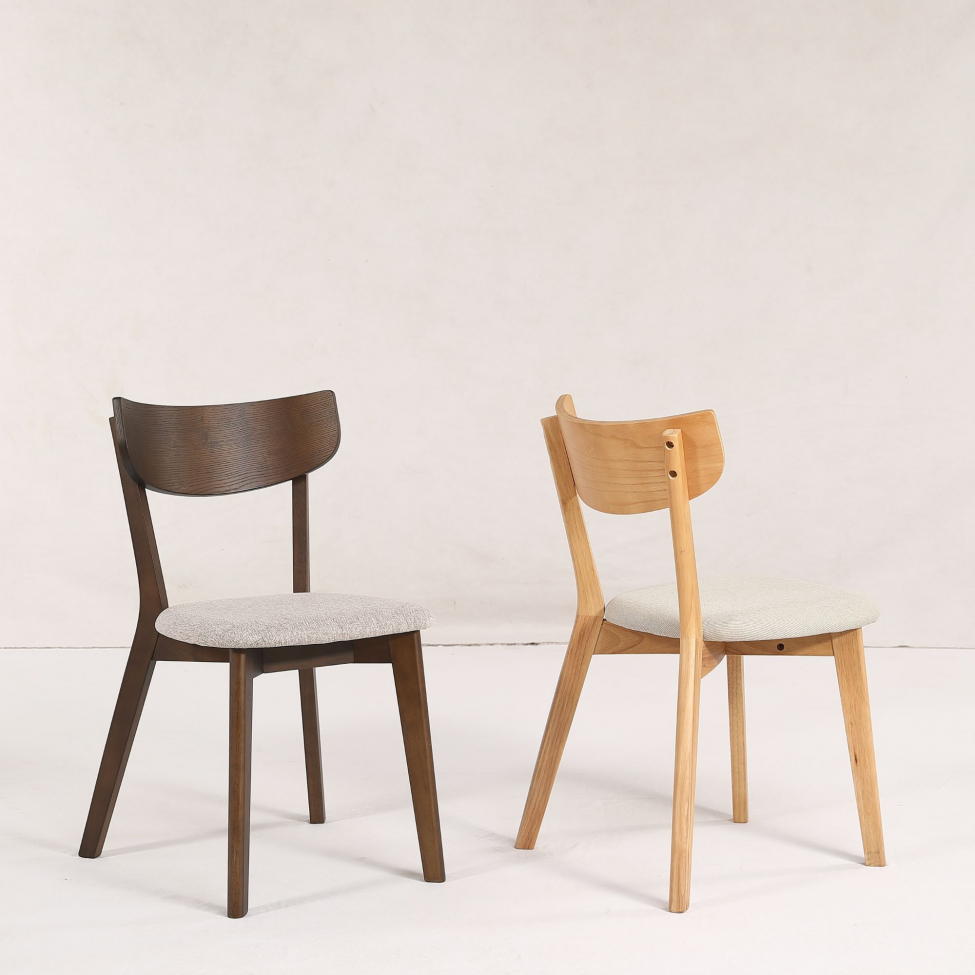 Chaise 'Saba '- Chêne/Beige