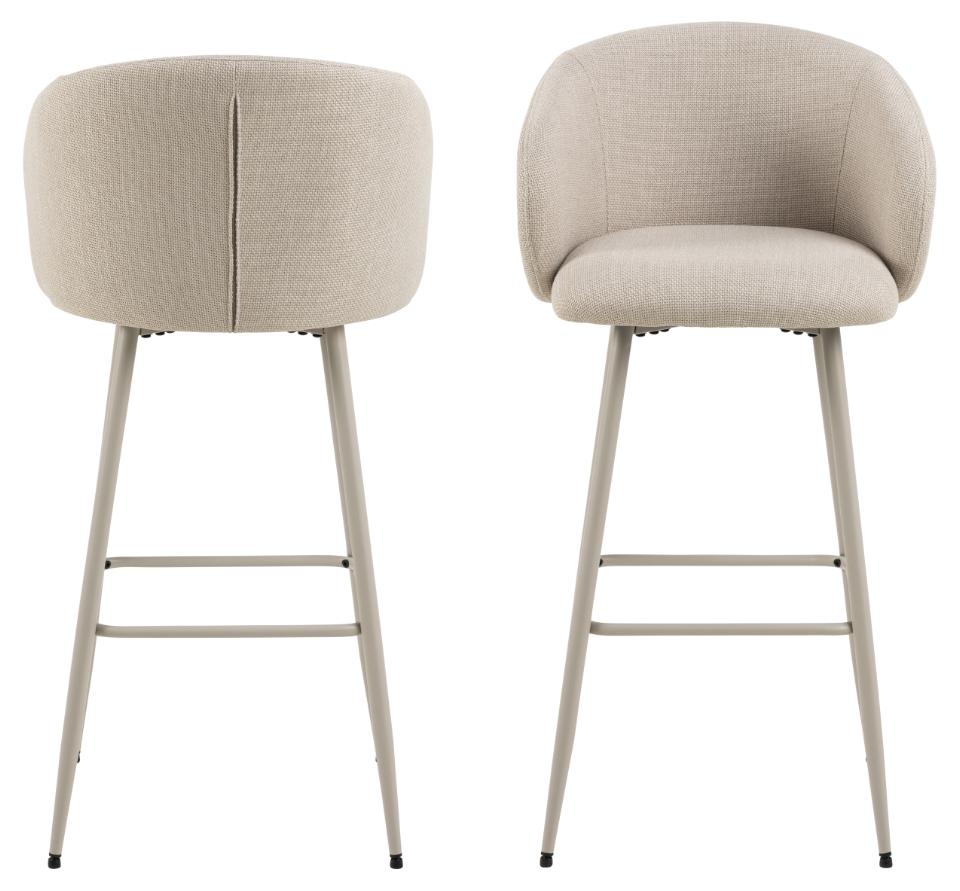 Tabouret 'Eleanor' - Gris clair