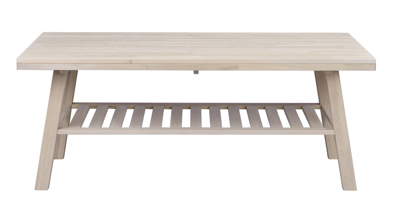 Table basse 'Brooklyn' 130x75cm - Chêne blanc pigmenté