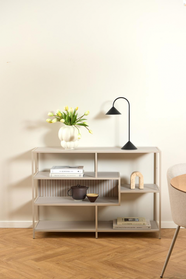 Bibliothèque 'Seaford' 114x78cm - Gris