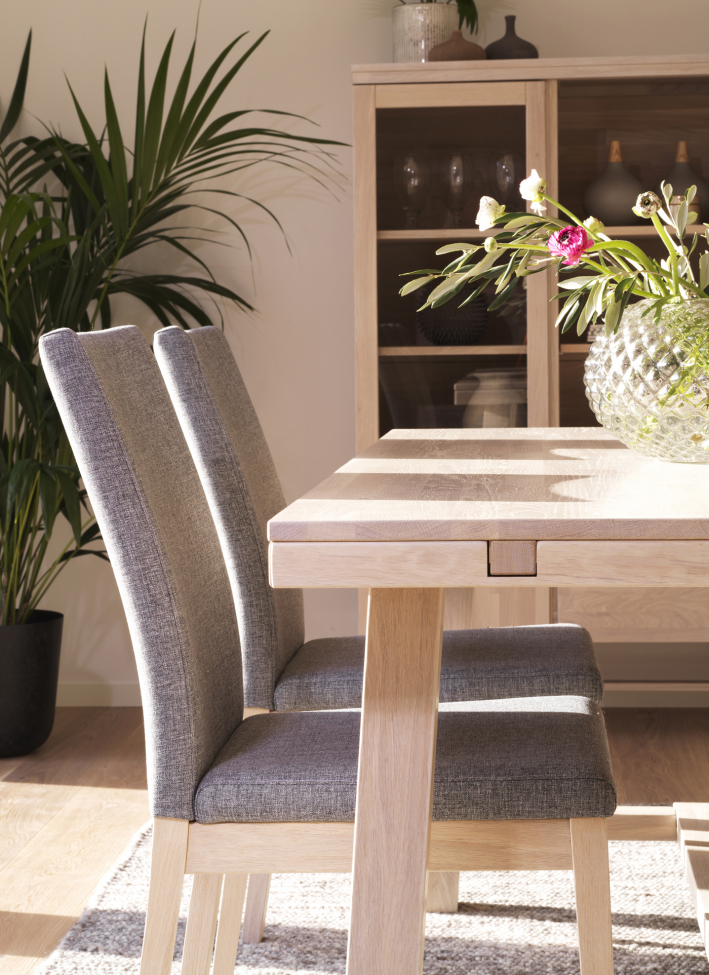 Table à manger 'Brooklyn' 170x95cm - Chêne blanchi