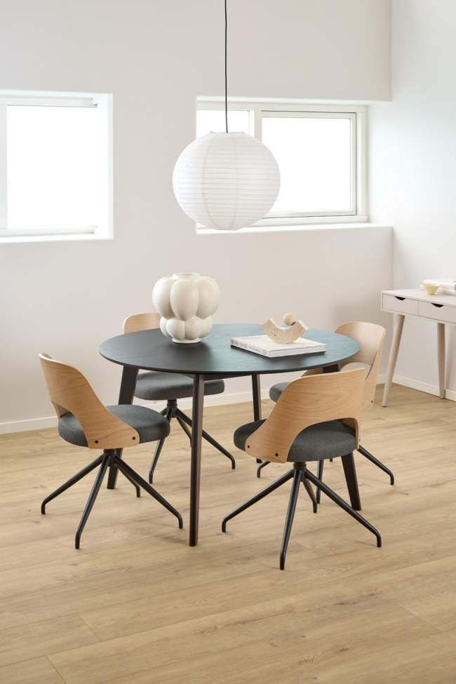 Table à manger 'Roxby' Ronde 120x76cm - Noir