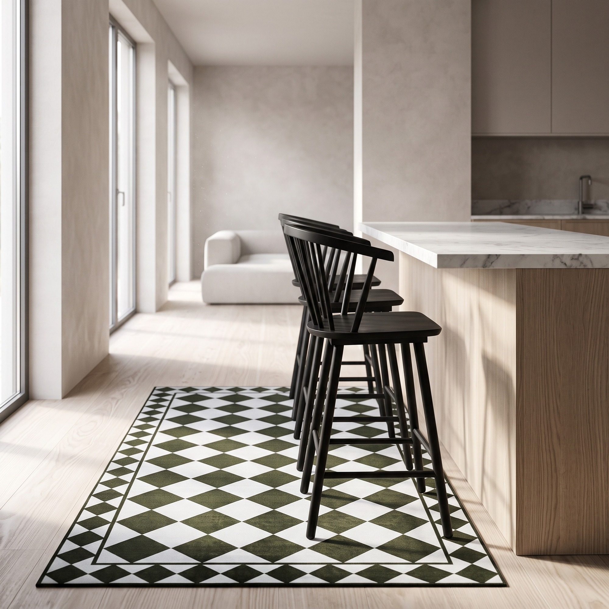 Tabouret de bar 'Astrid' - Noir