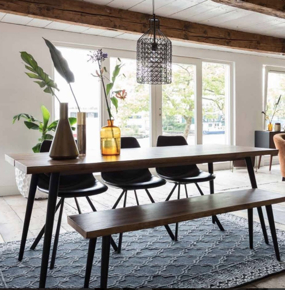 Chaise 'Franky' - Noir/Cuir PU