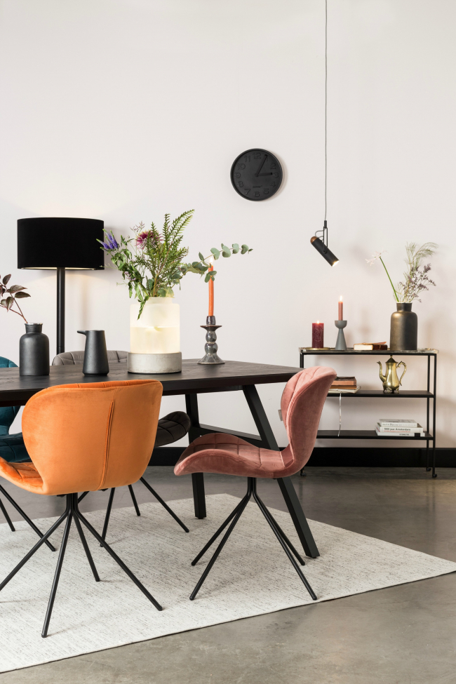 Chaise 'Omg' - Velours/Orange