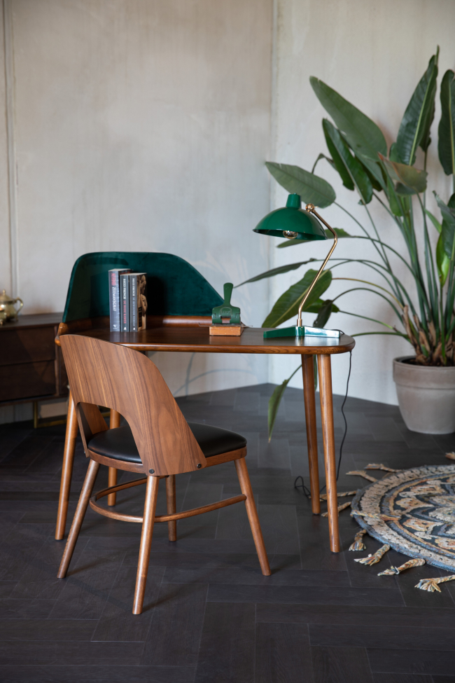 Chaise 'Talika' - Noir/Noyer