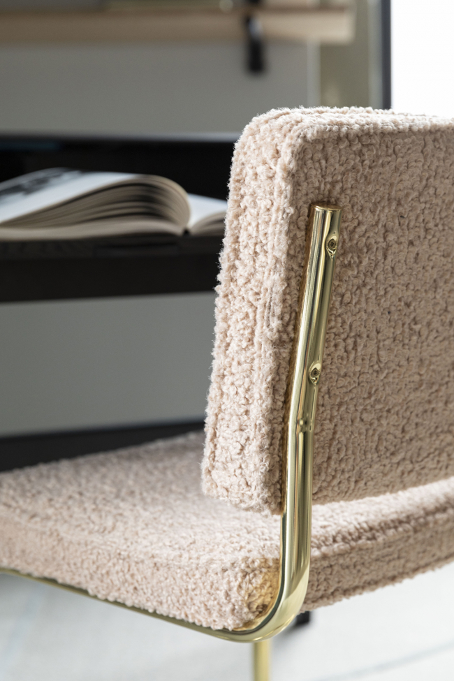 Chaise 'Teddy' M - Rose