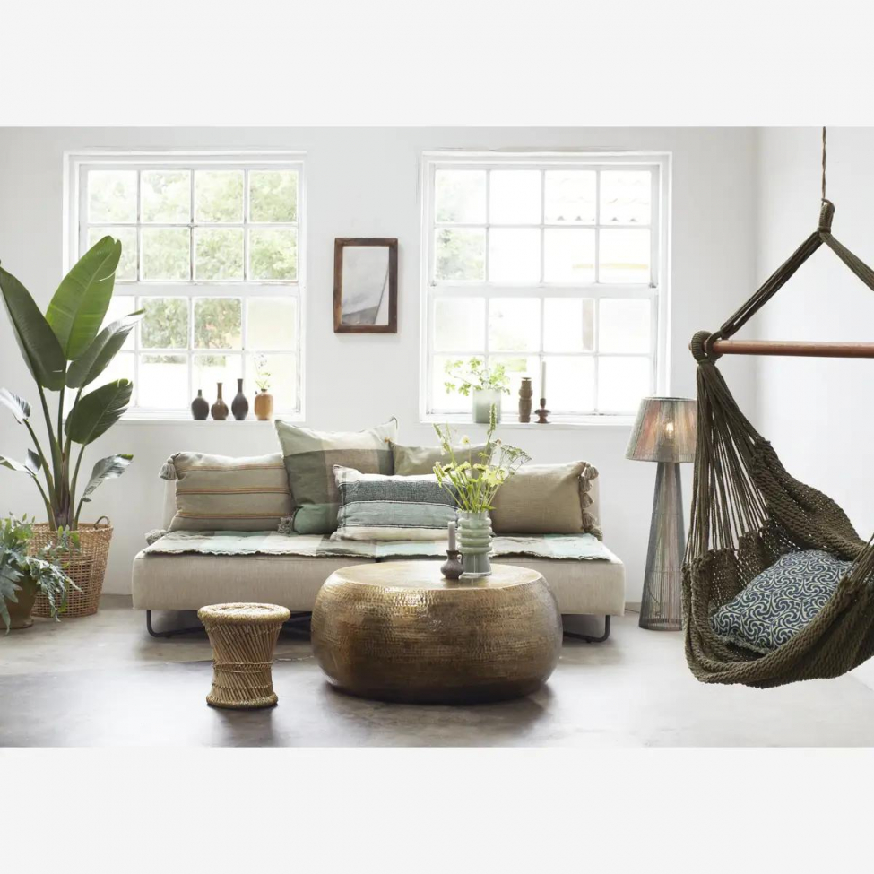 Lampe sur pied 'Jute' - Vert