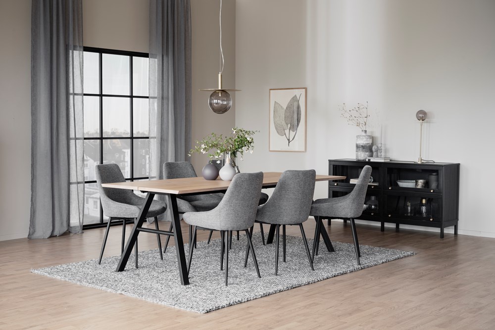 Chaise 'Sierra' - Gris/noir