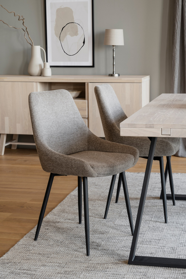 Chaise 'Sierra' - Beige/noir