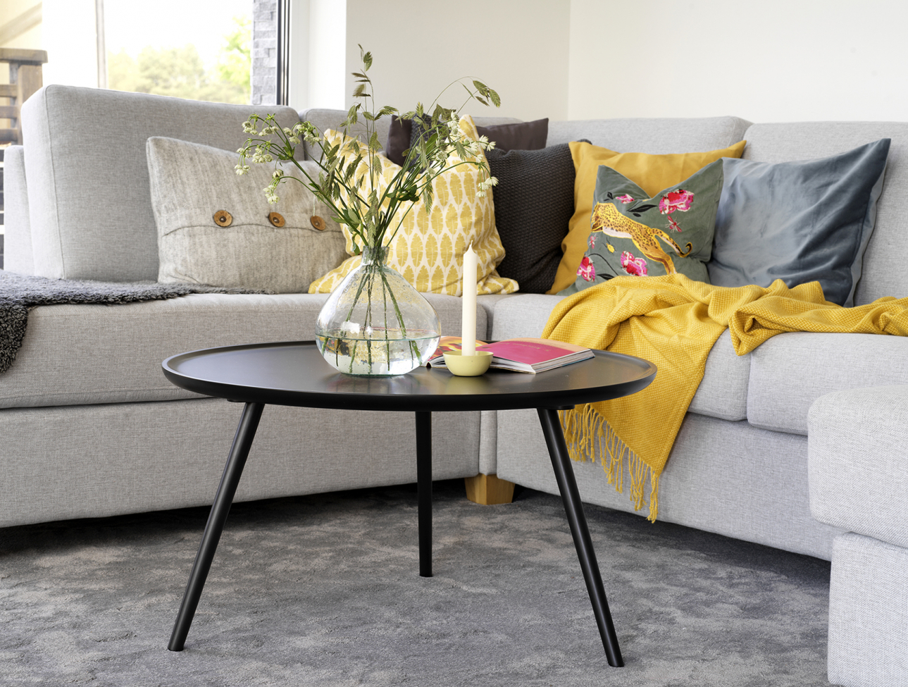 Table basse 'Daisy' Ronde 80cm - Noir