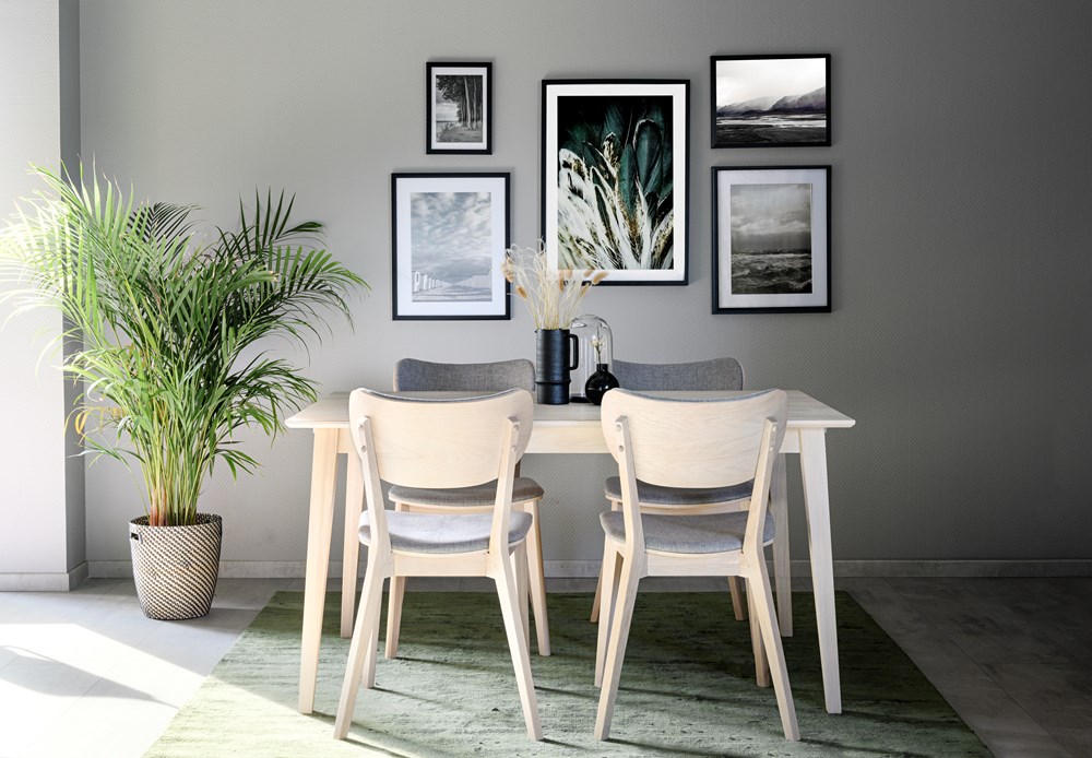 Chaise - 'Kato' - Gris clair/Blanc pigmenté