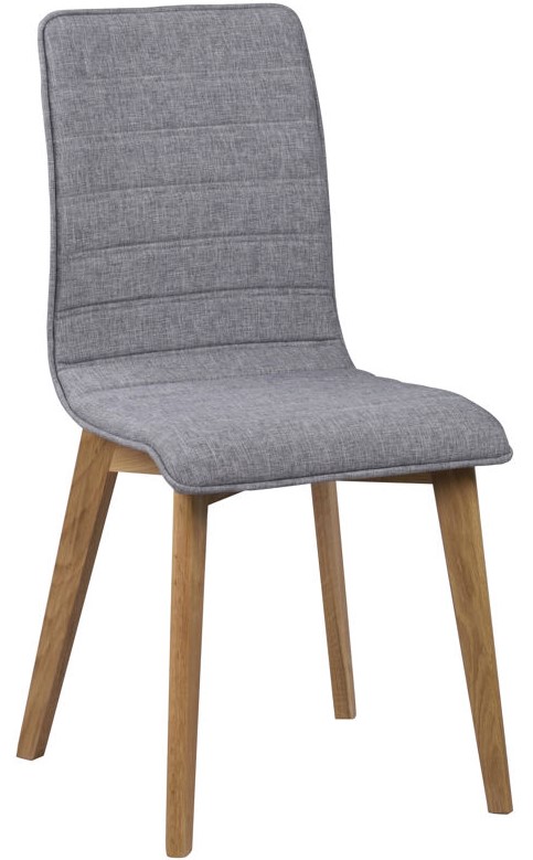 Chaise 'Gracy' - Gris clair/Chêne